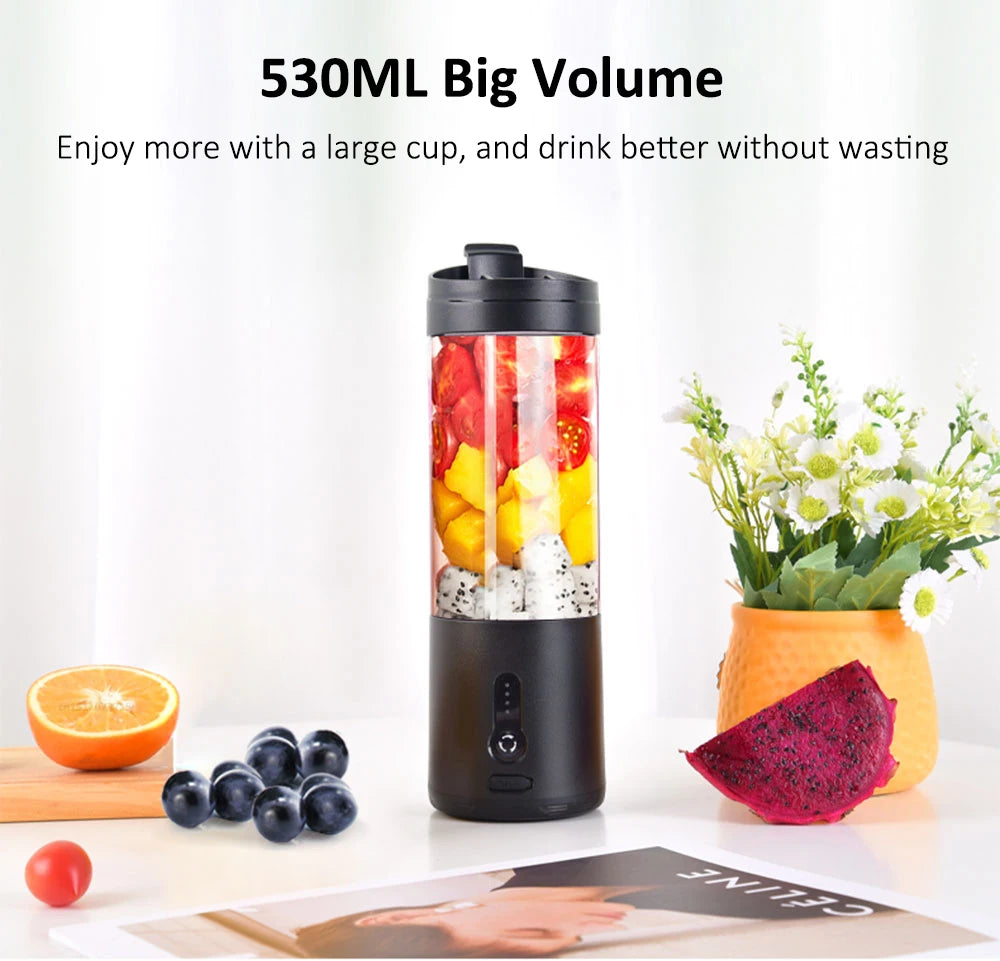 Mini Blender Portable HD-06 – Smoothies & Jus Frais (530 ml)