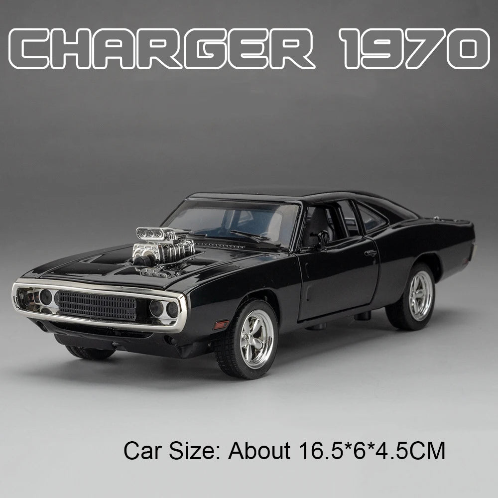 Eldorado Biarritz & Charger 1970 – Voitures Miniatures 1:32 en Alliage | Son & Lumière | Portes Ouvrantes