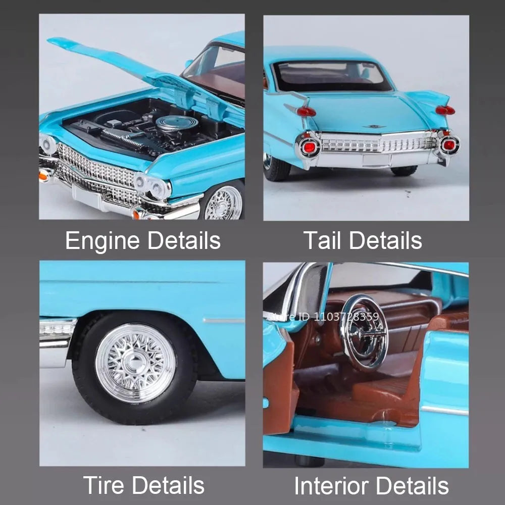 Eldorado Biarritz & Charger 1970 – Voitures Miniatures 1:32 en Alliage | Son & Lumière | Portes Ouvrantes