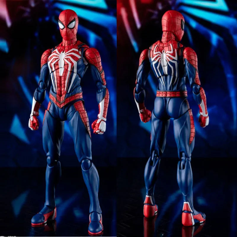 Figurine Spider-Man PS4 – Costume Avancé • Édition Jeu Vidéo (15 cm)