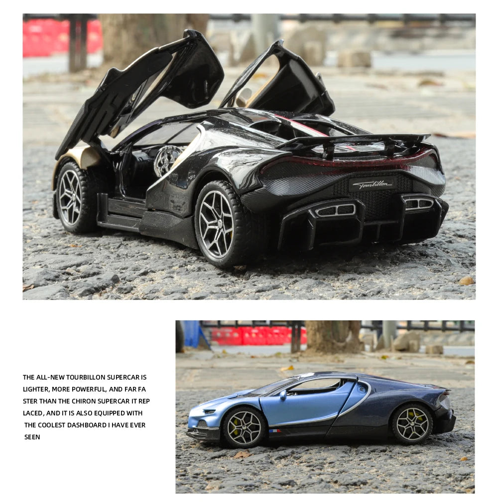 Bugatti Tourbillon V16 – Modèle 1:32 en Alliage | Son & Lumière | Mini GT Collection