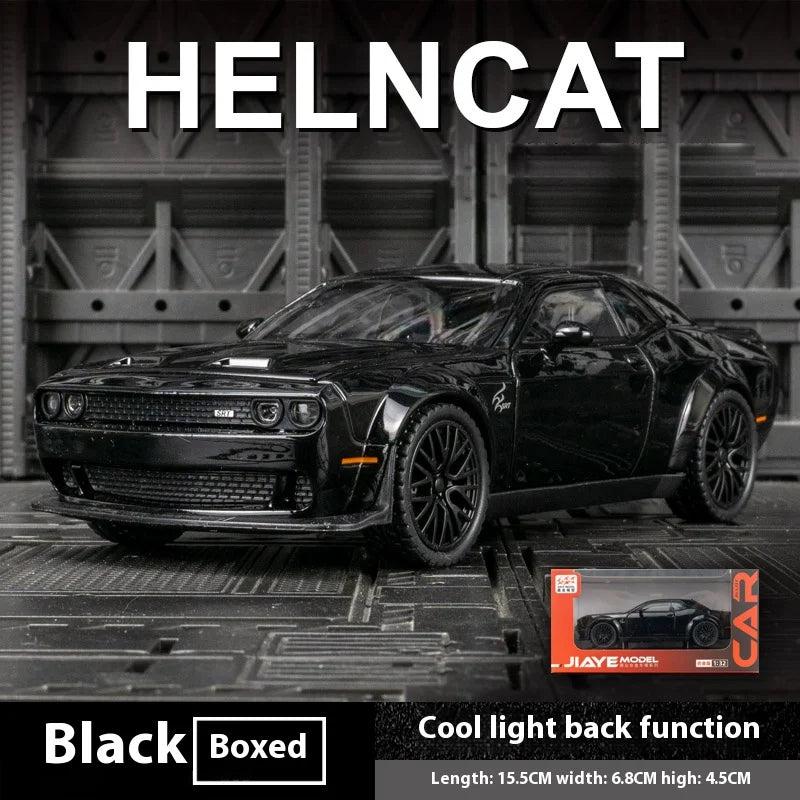 Dodge Challenger Hellcat – Modèle 1:32 en Alliage | Son & Lumière | Pull-Back