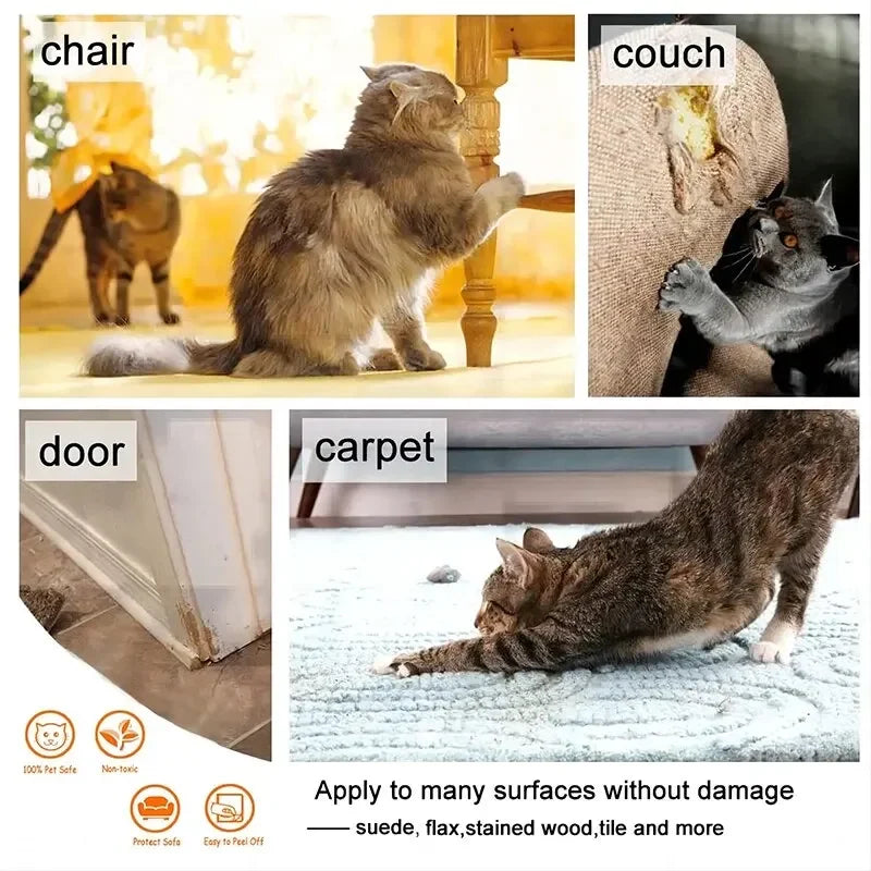 Protections anti-griffures pour canapé — autocollantes et transparentes