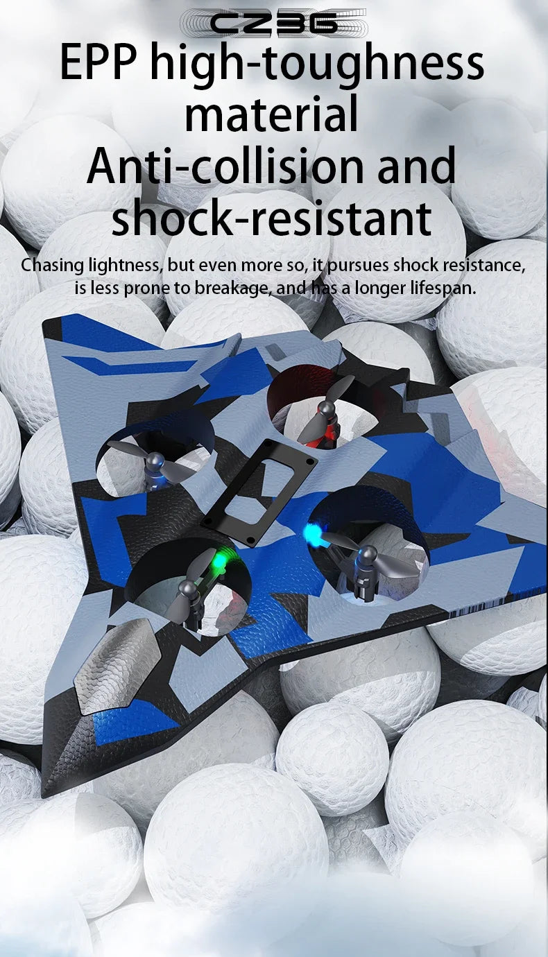 Avion RC en Mousse EPP – Planeur Cascade Électrique, Résistant aux Chocs (CZ01 / CZ36 / K500 Max)