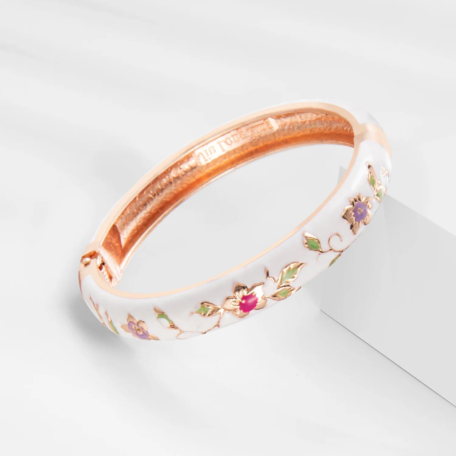 Bracelet Femme Émail Cloisonné – Set Simple ou Double – Style Indien & Dubaï – Métal Doré