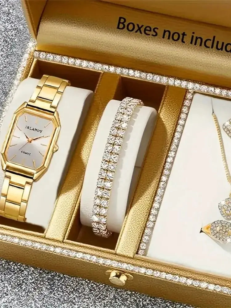 Montres Femme – Style Carré Élégant (Set 6 pièces)