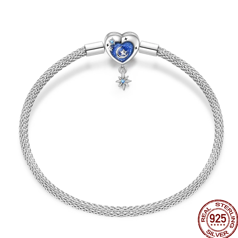 Bracelet en Argent 925 – Cœur Pavé Zircone & Infinity – 17 à 20 cm