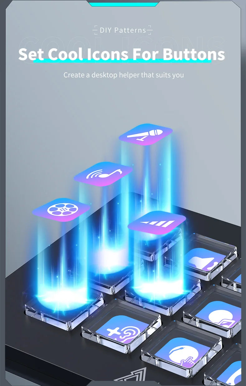 AJAZZ AKP153E – Console Macro 15 Touches avec Écran LCD