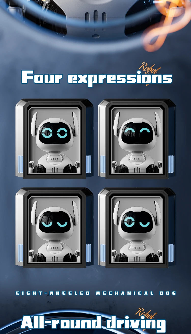 Robot Chien Cascadeur 8WD – Voiture RC Transformable avec Gestes & Lumières