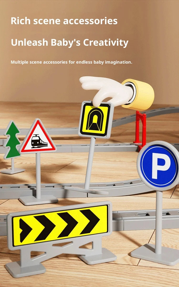 Ensemble de Train Électrique avec Piste – Modèle d’Assemblage & Véhicule à Grande Vitesse (64–119 PCS)