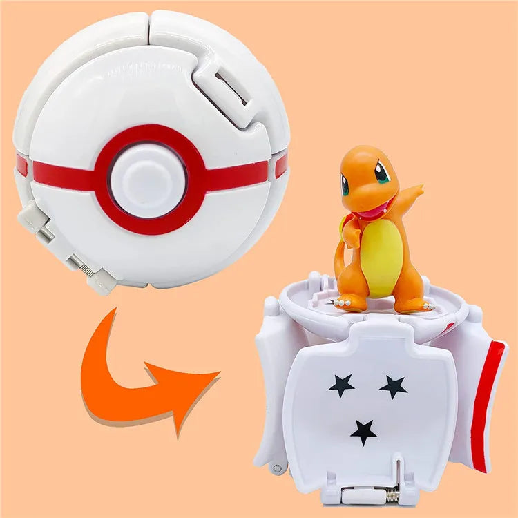Figurines Pokéball Pokémon – Pikachu, Dracaufeu, Gengar, Tortank, etc. (Plusieurs modèles)