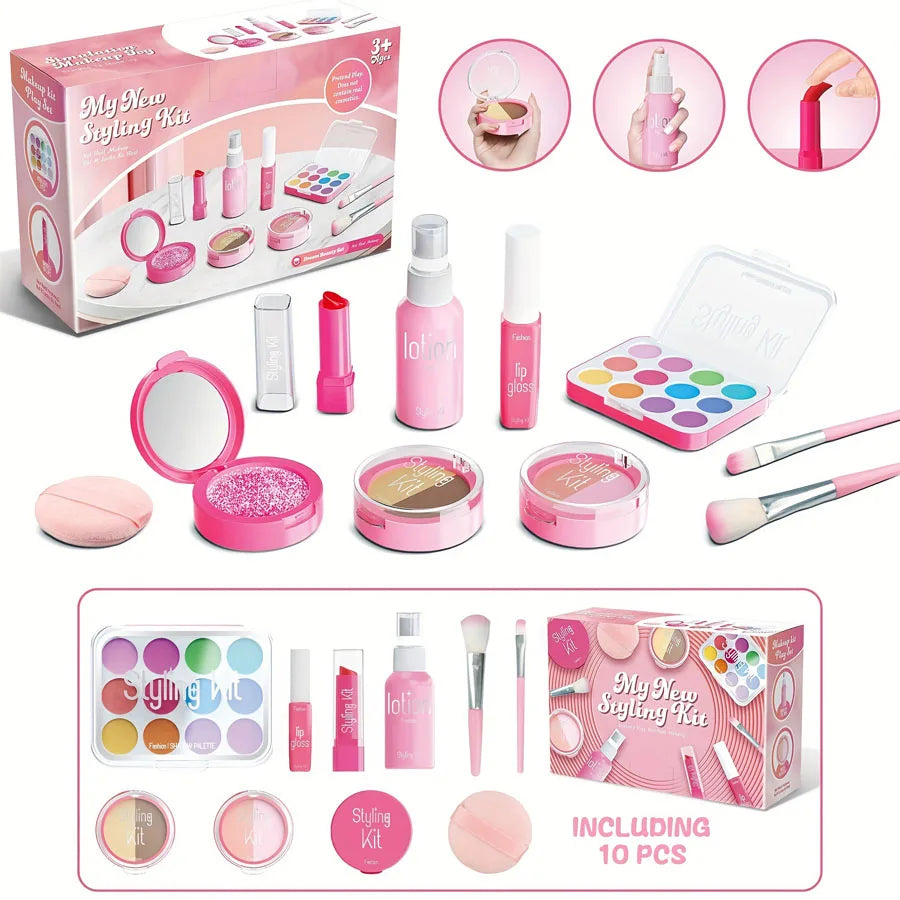 Kit Maquillage Enfant – Set Beauté 10 Pièces • Sans Liquide & 100% Sans Risque