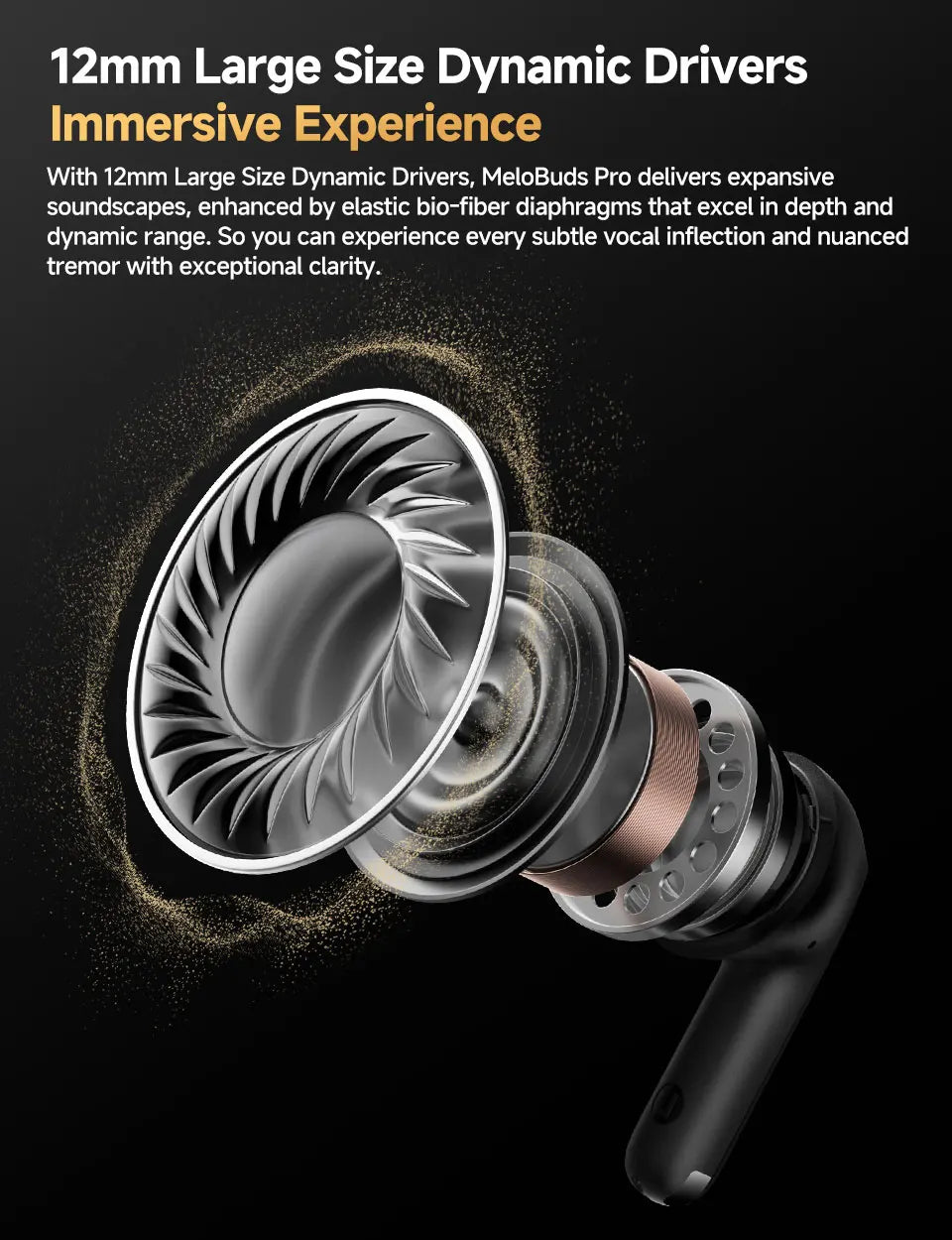 QCY MeloBuds Pro – Écouteurs Sans Fil ANC 46dB | LDAC Hi-Res | 34h d’Autonomie