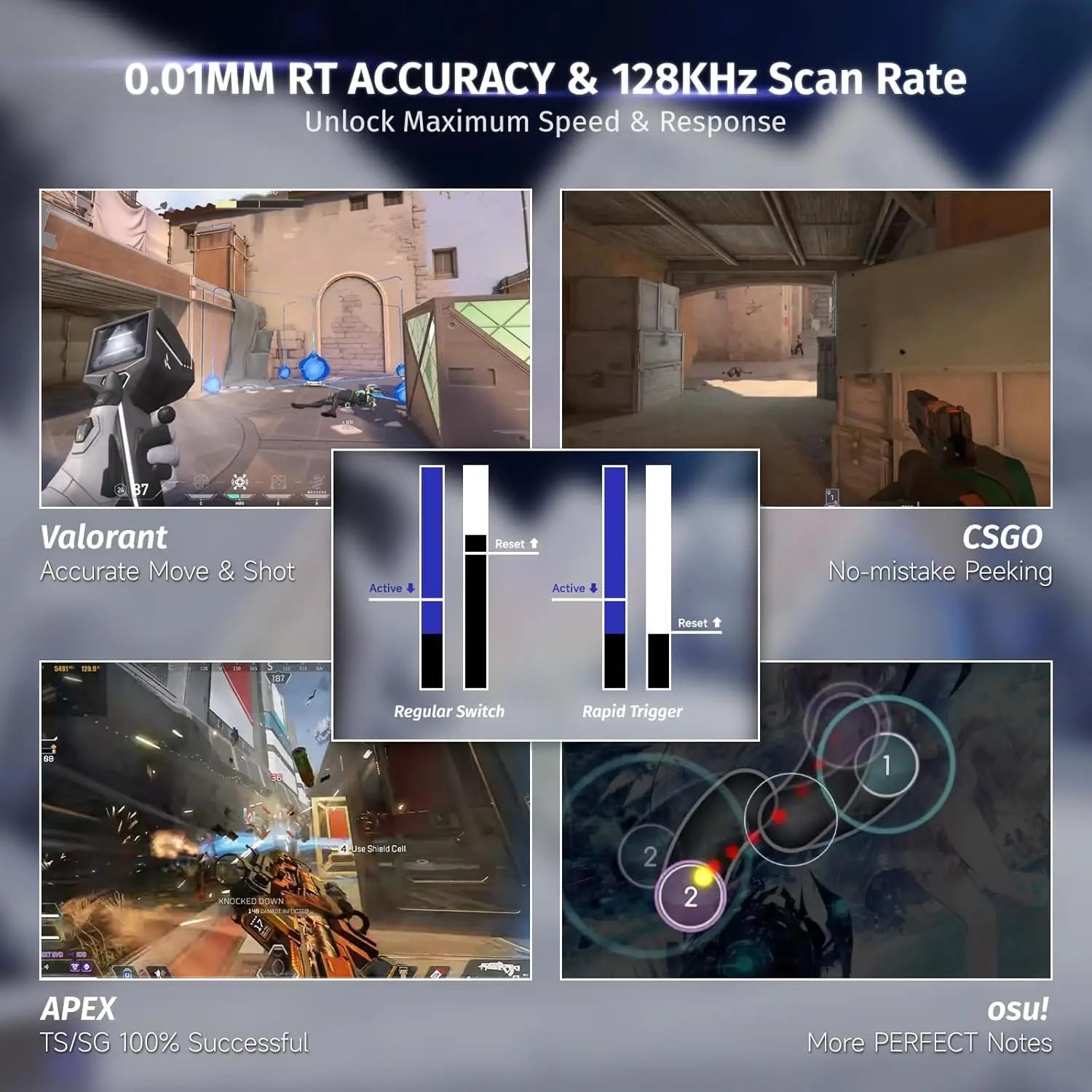 ATTACK SHARK X68 HE – Clavier Gaming Magnétique 60% Ultra-Rapide 8K