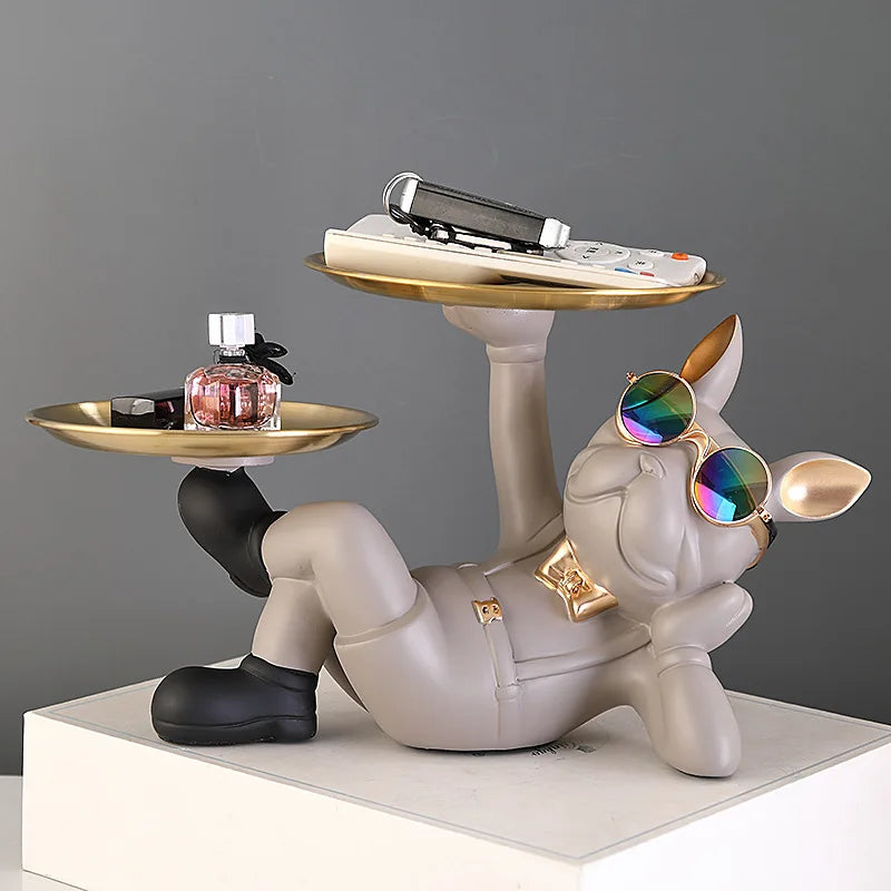 Figurine Bouledogue Design – Sculpture Décorative en Résine Moderne