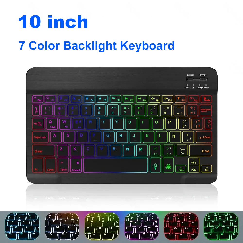Mini Clavier Bluetooth Sans Fil – RGB, Silencieux & Rechargeable