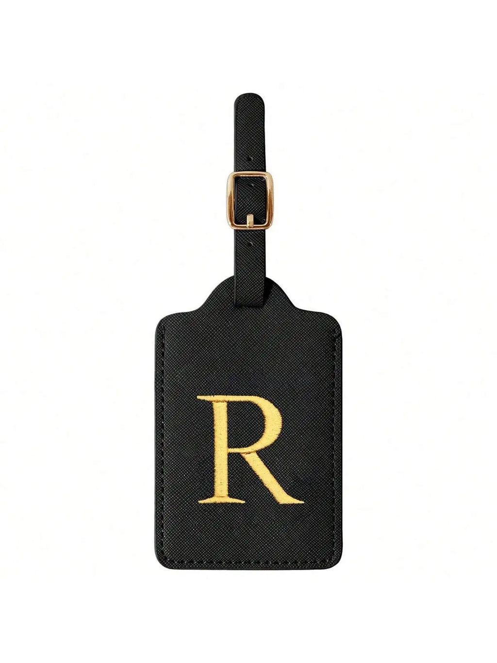 Étiquette de Bagage Personnalisée en Cuir PU – Lettre Initiale A–Z avec Protection Confidentialité