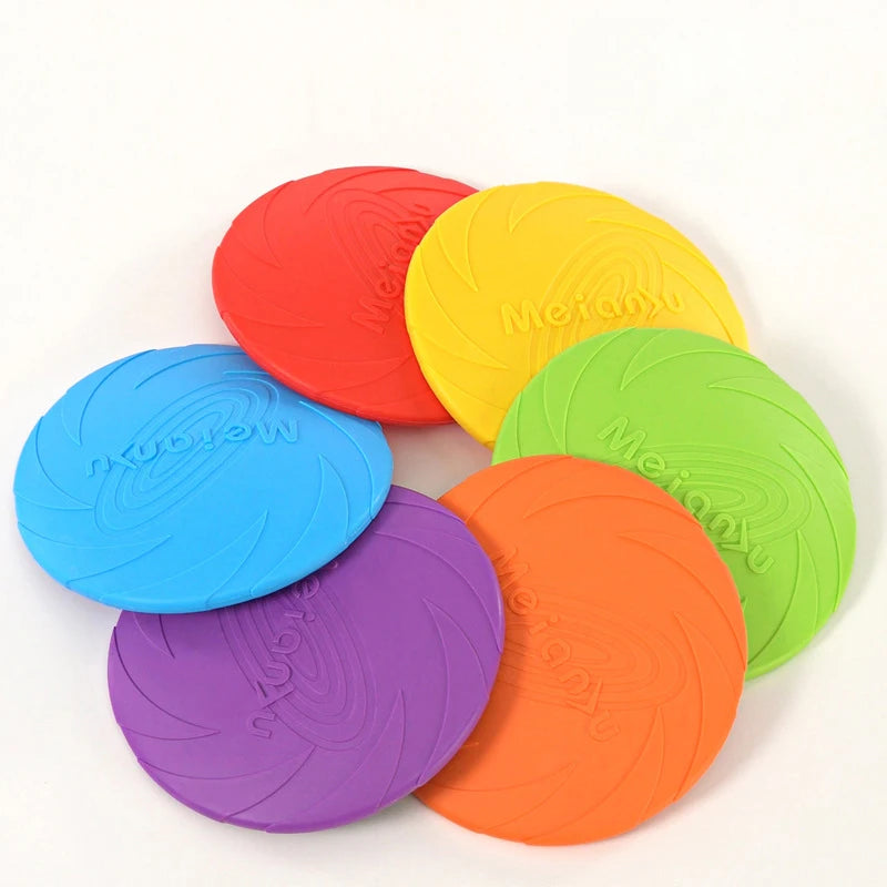 Frisbee en silicone souple pour chien — jouet à mâcher résistant