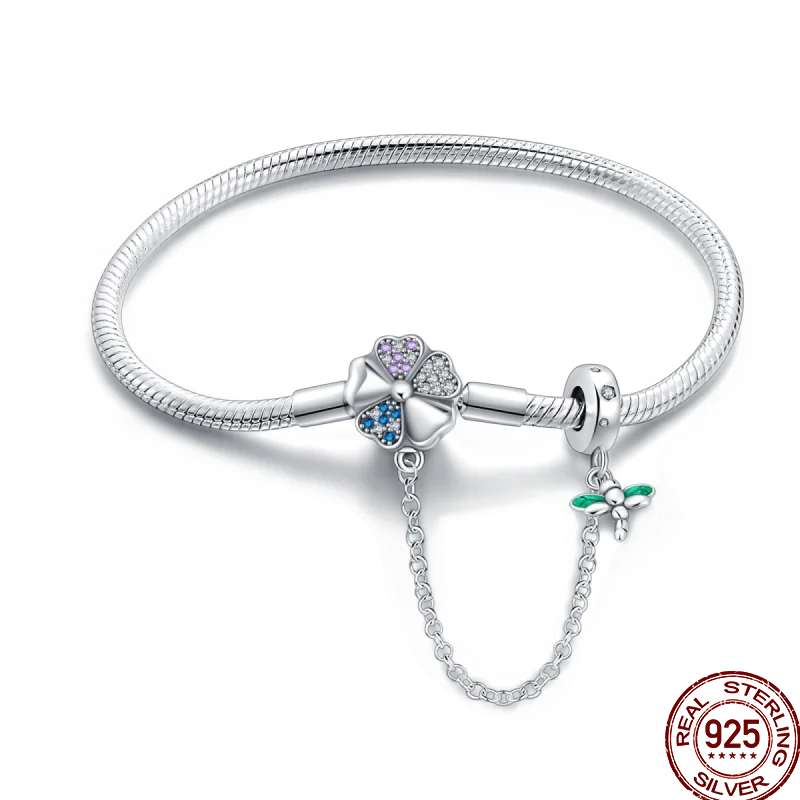 Bracelet en Argent 925 – Cœur Pavé Zircone & Infinity – 17 à 20 cm