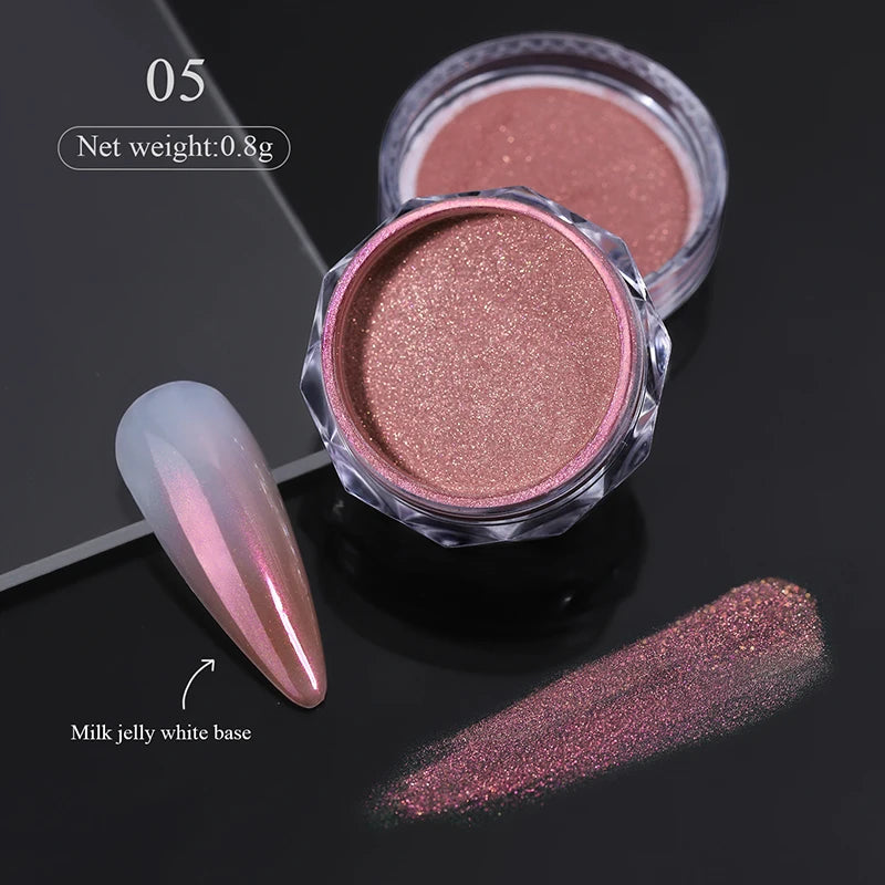 Poudre effet miroir – Nail Art Chromé Professionnel