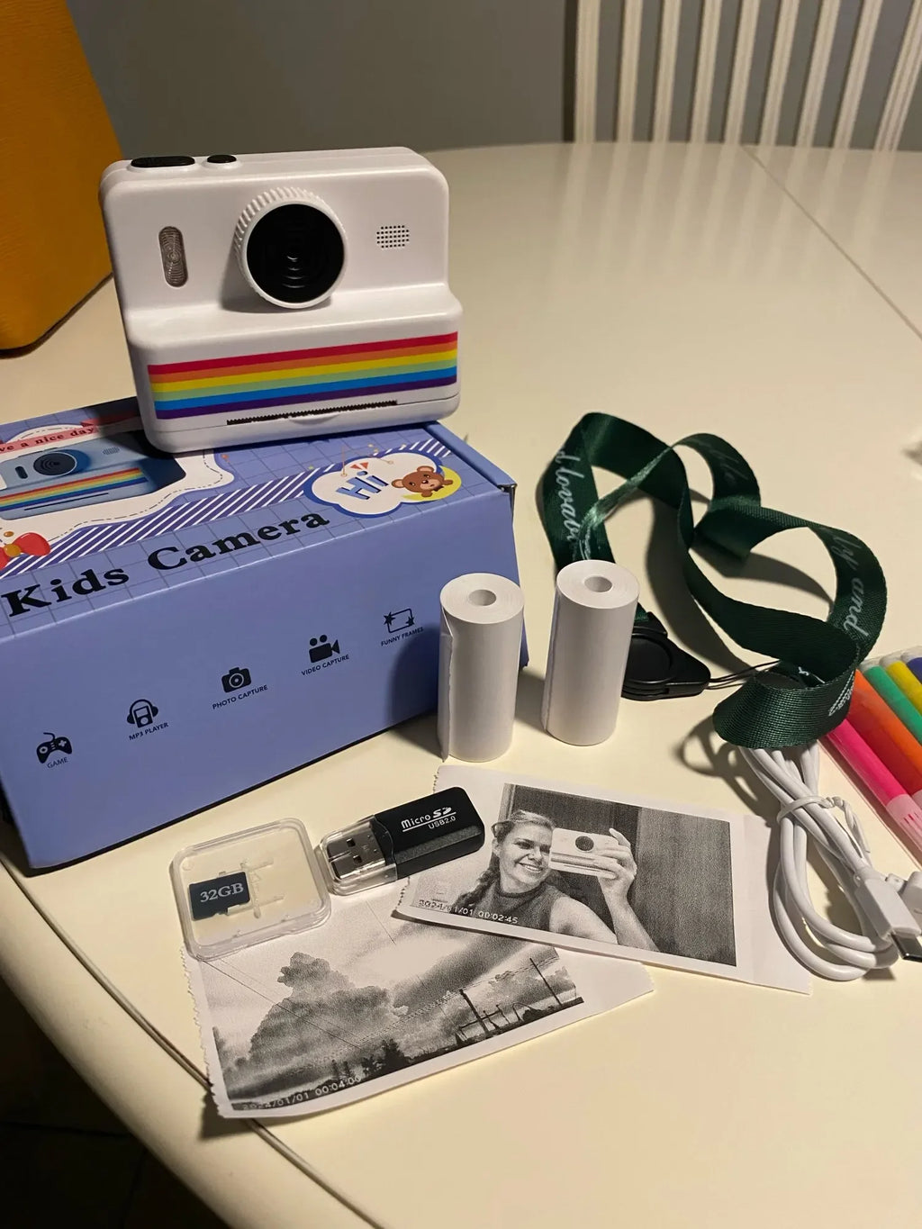 Appareil Photo Instantané pour Enfants – Mini Imprimante Thermique + Vidéo HD (2.8")
