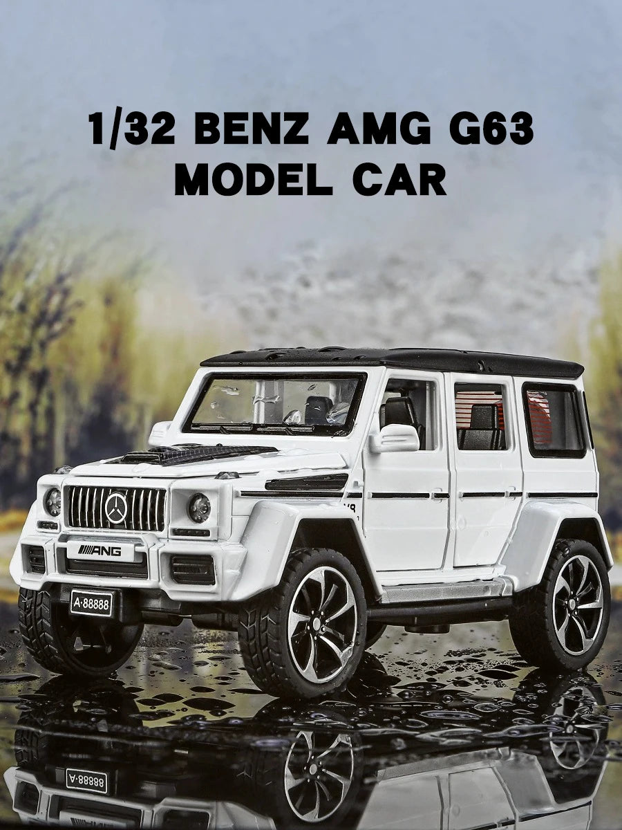 Mercedes-Benz G63 1:32 – Miniature Tout-Terrain Brabus Métal | Son & Lumière
