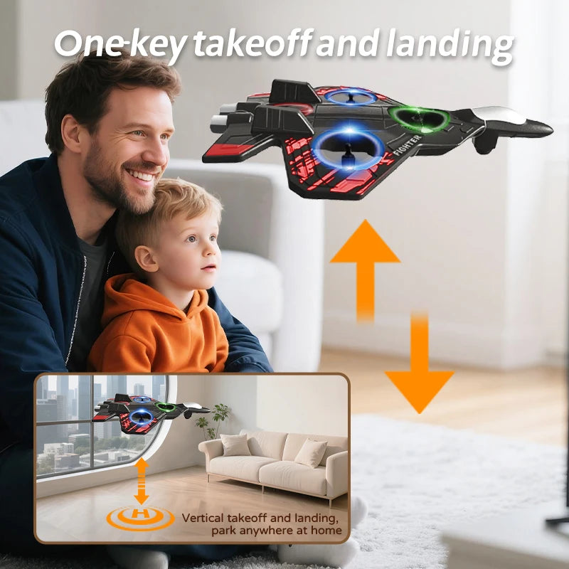 Avion RC L101 en Mousse – LED, Cascades 3D & Télécommande 2.4G