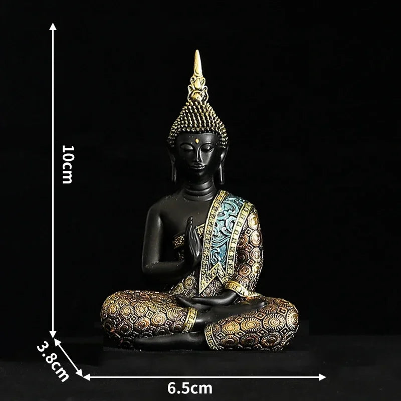 Grande Statue de Bouddha en Résine Verte – Sculpture Artisanale Thaïlandaise