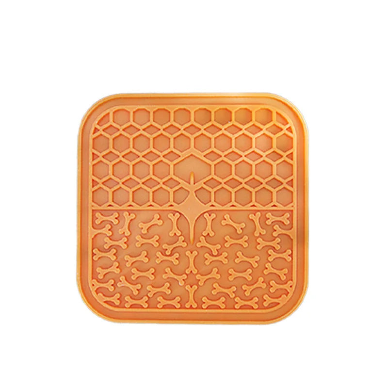 Tapis de léchage avec gamelle anti-glouton pour chien et chat