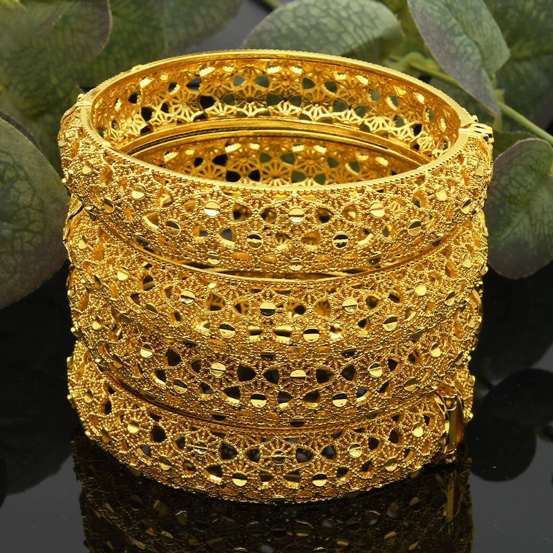 Bracelets Luxe Plaqué Or 24K – Style Dubaï, Indien & Africain
