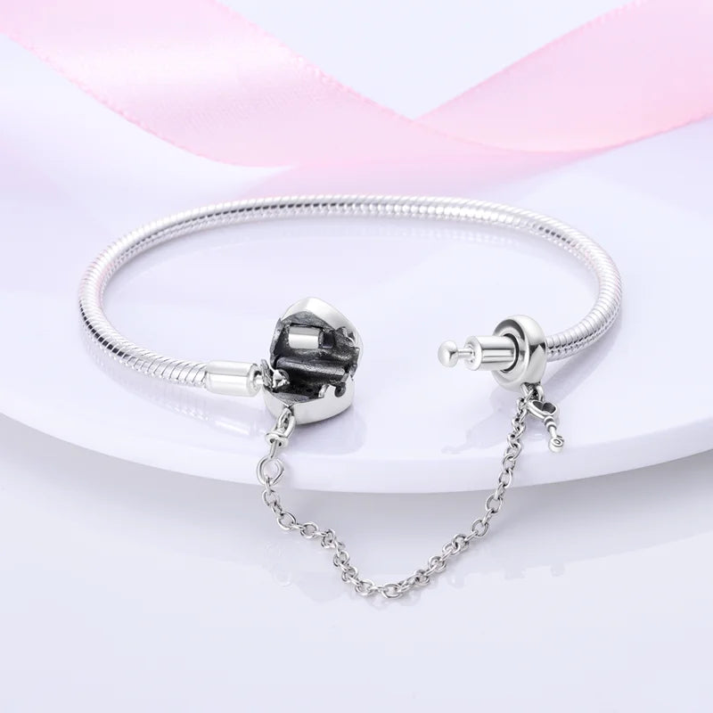 Bracelet en Argent 925 Original – Étoile, Lune & Trèfle Porte-Bonheur
