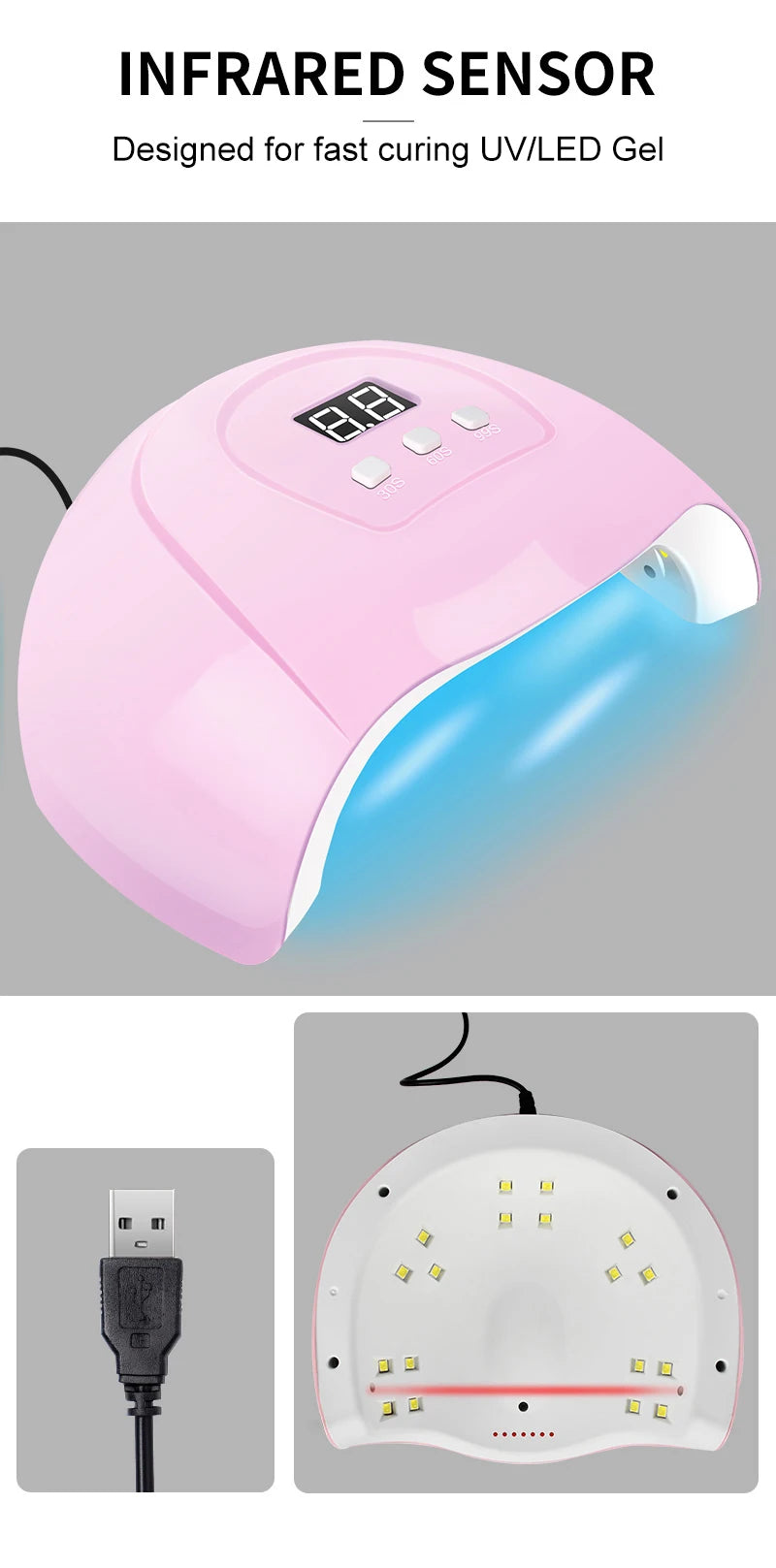Kit de Vernis Gel Professionnel avec Lampe LED – Ensemble Complet de Manucure