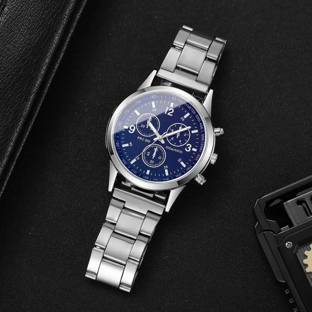 Montre Homme Quartz – Business & Acier Inoxydable (Sans Boîte)