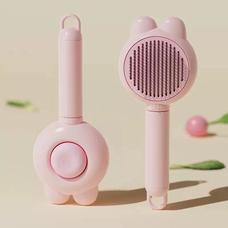Brosse et peigne de toilettage auto-nettoyant pour chien et chat
