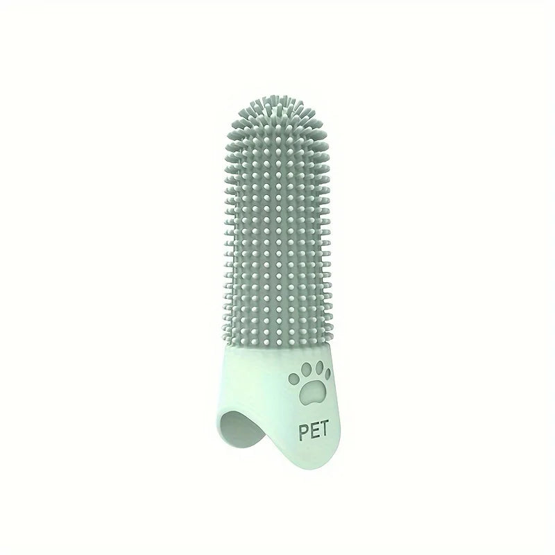 Brosse à dents doigt en silicone 360° pour chien et chat