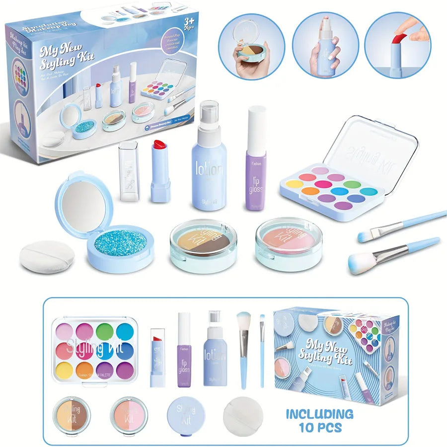 Kit Maquillage Enfant – Set Beauté 10 Pièces • Sans Liquide & 100% Sans Risque