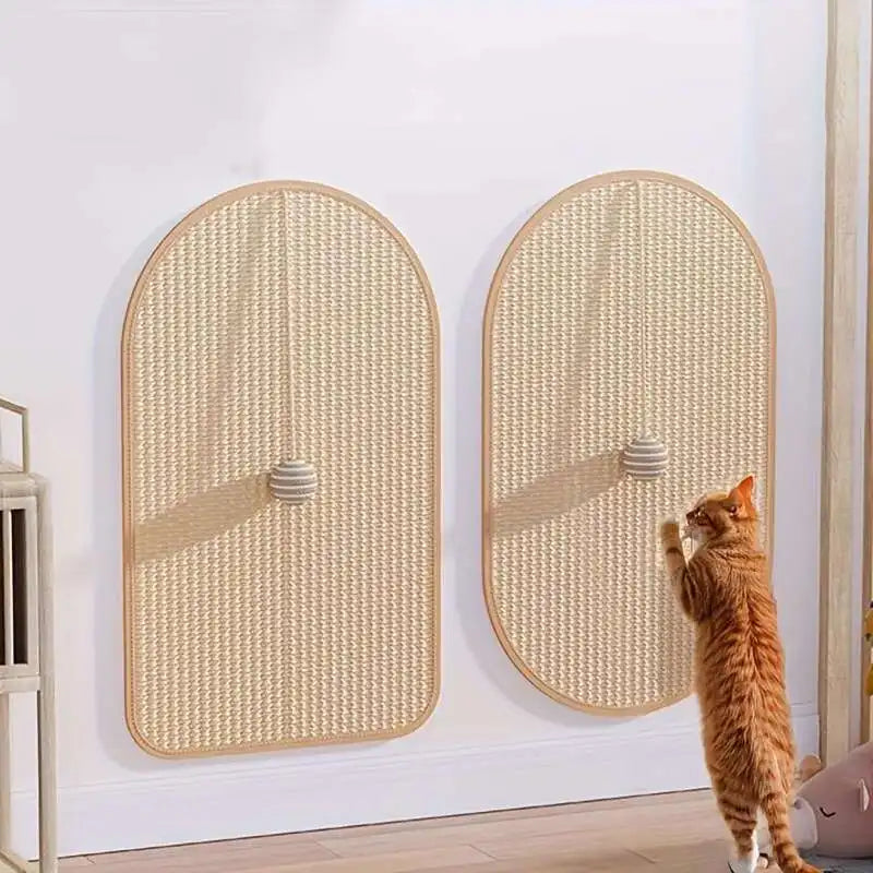Plaque griffoir en sisal pour chat — protège murs et canapé