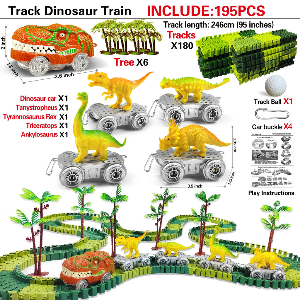 Jouet Train de Dinosaures – Circuit Flexible & Monde Jurassique