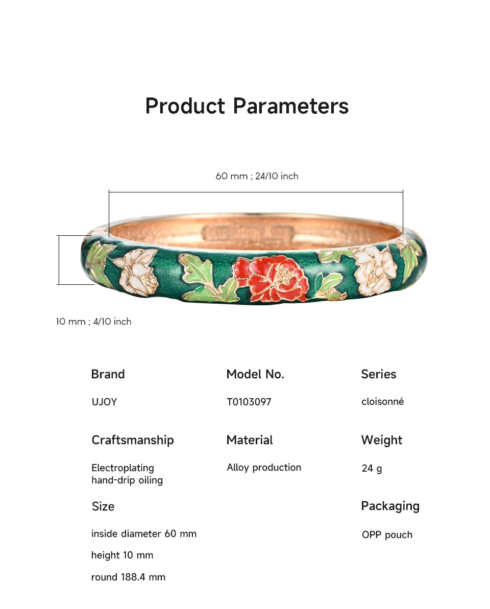 Bracelet Émaillé Fleur – Style Indien & Dubaï – Couleurs Premium