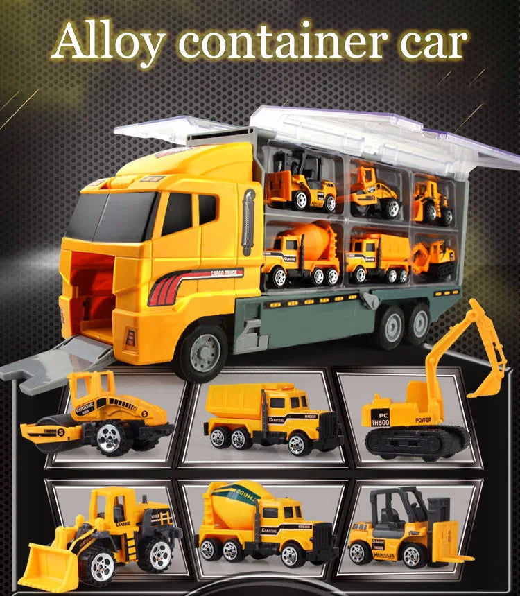 Jouets de Construction 10-en-1 – Camion Transporteur & Mini Véhicules
