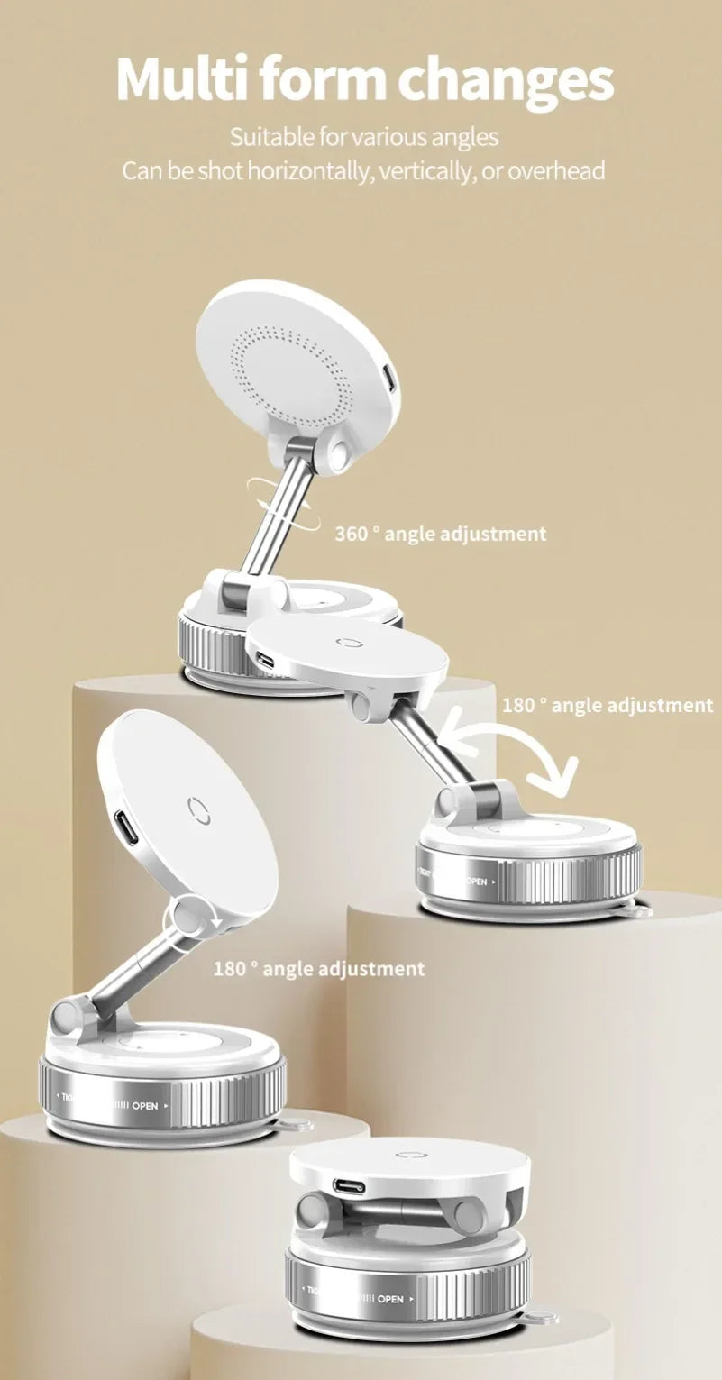Support Téléphone Magnétique 15W – Charge Rapide & Rotation 360°