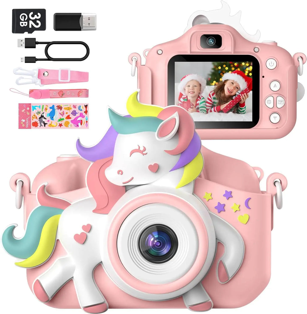 Caméra Enfant 20MP HD – Écran 2.0" + Vidéo 1080P + Selfie – Coque Silicone & Carte 32 Go