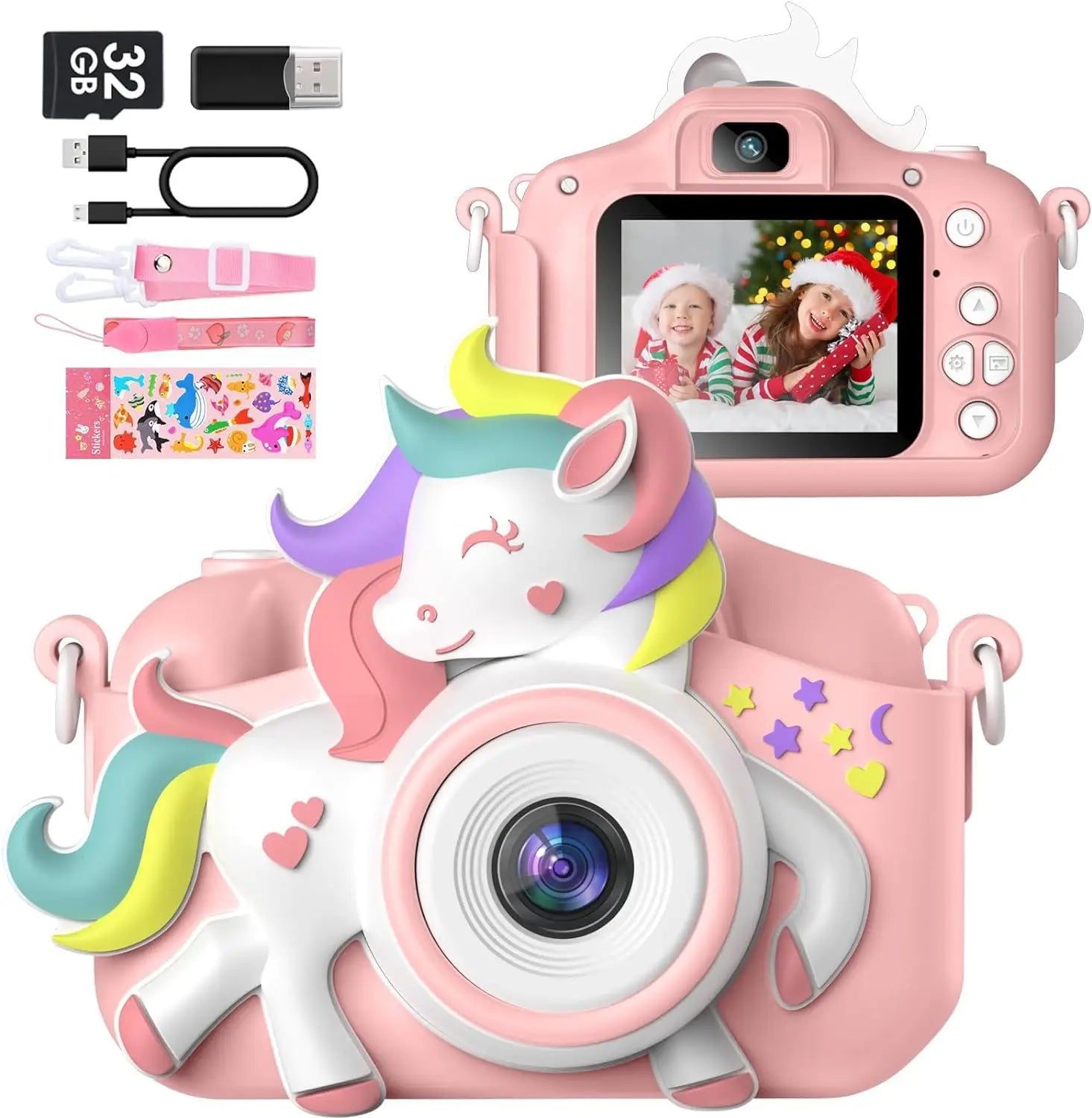 Caméra Enfant 20MP HD – Écran 2.0" + Vidéo 1080P + Selfie – Coque Silicone & Carte 32 Go