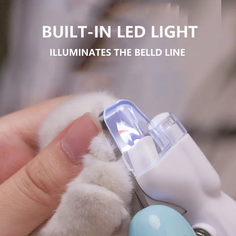 Coupe-griffes avec lampe LED pour chien et chat — anti-coupure