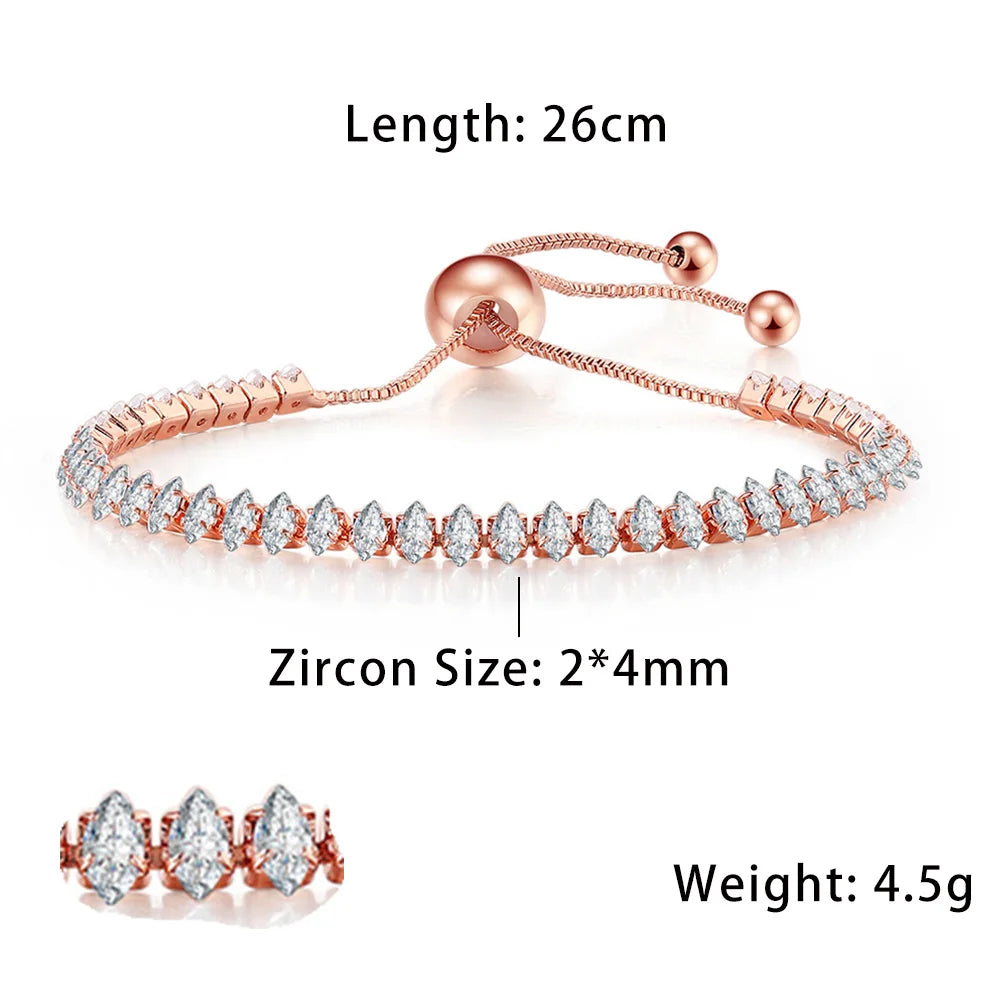 Bracelet Tennis Diamant – Zircone AAA+ Éclat Ultra-Brillant (Plusieurs Tailles)