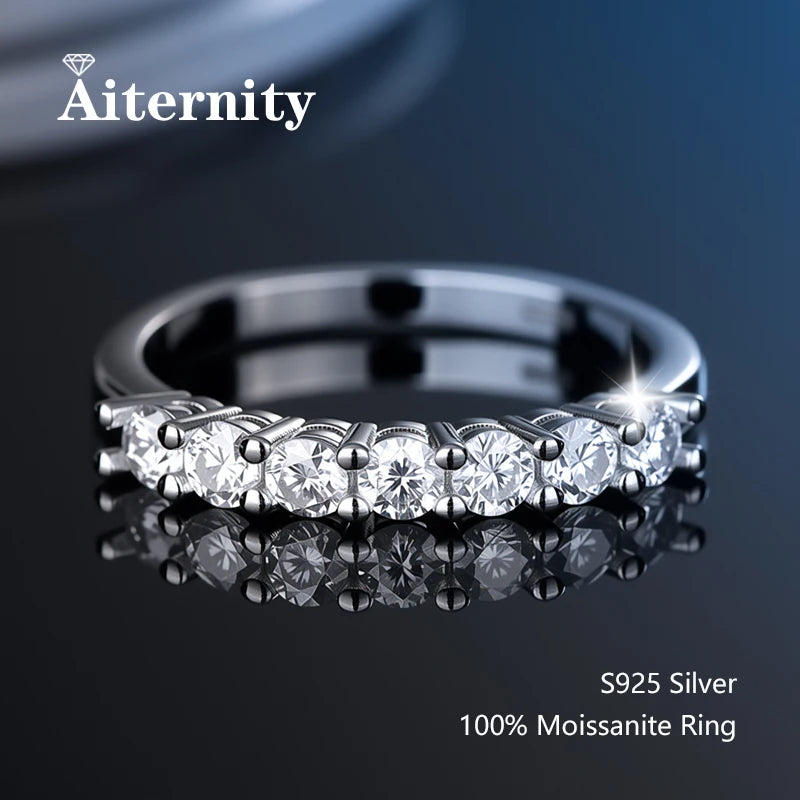 Alliance Moissanite Éternité D VVS1 – Argent S925 & Or 18 K