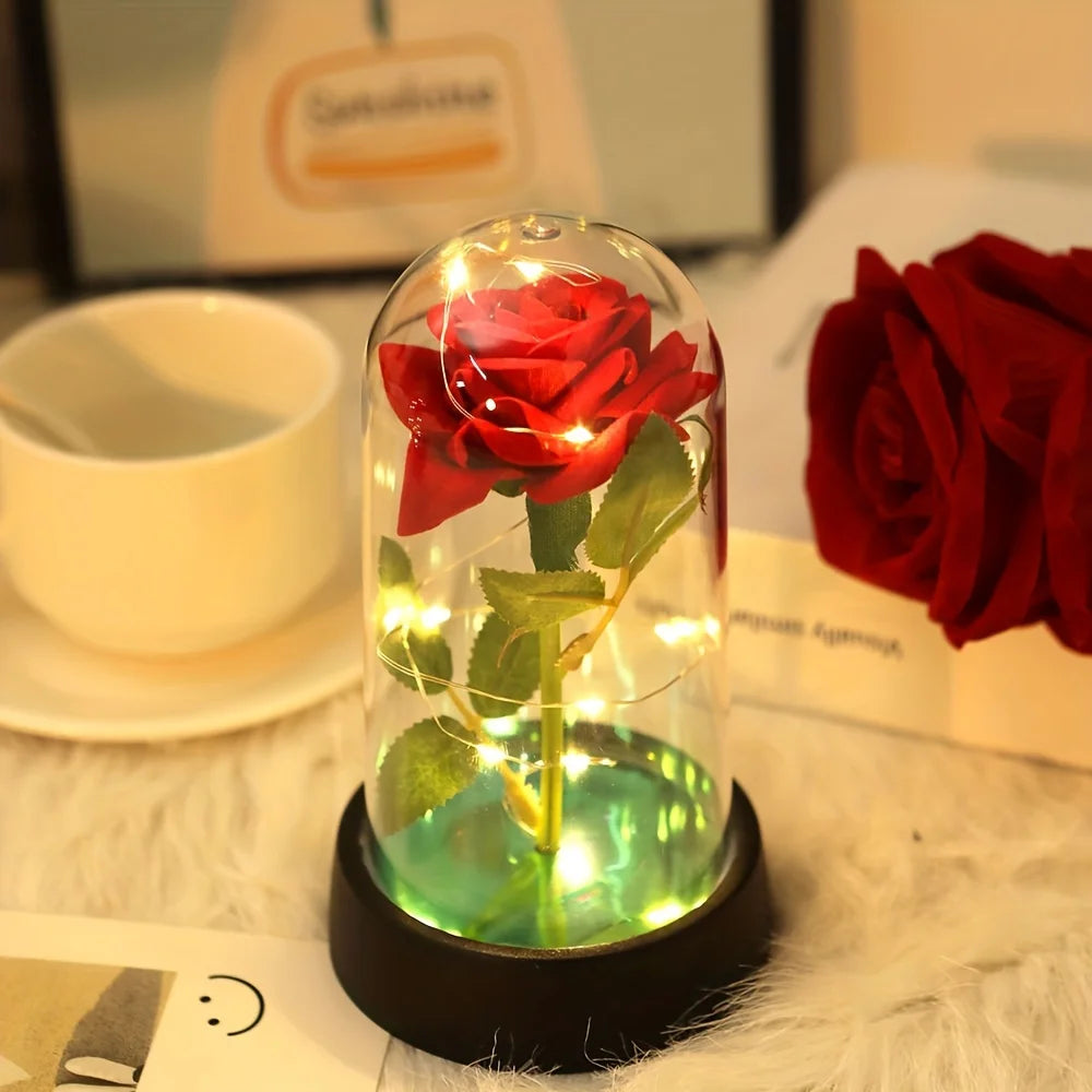 Rose Éternelle Lumineuse – Cadeau Romantique & Décoration Élégante
