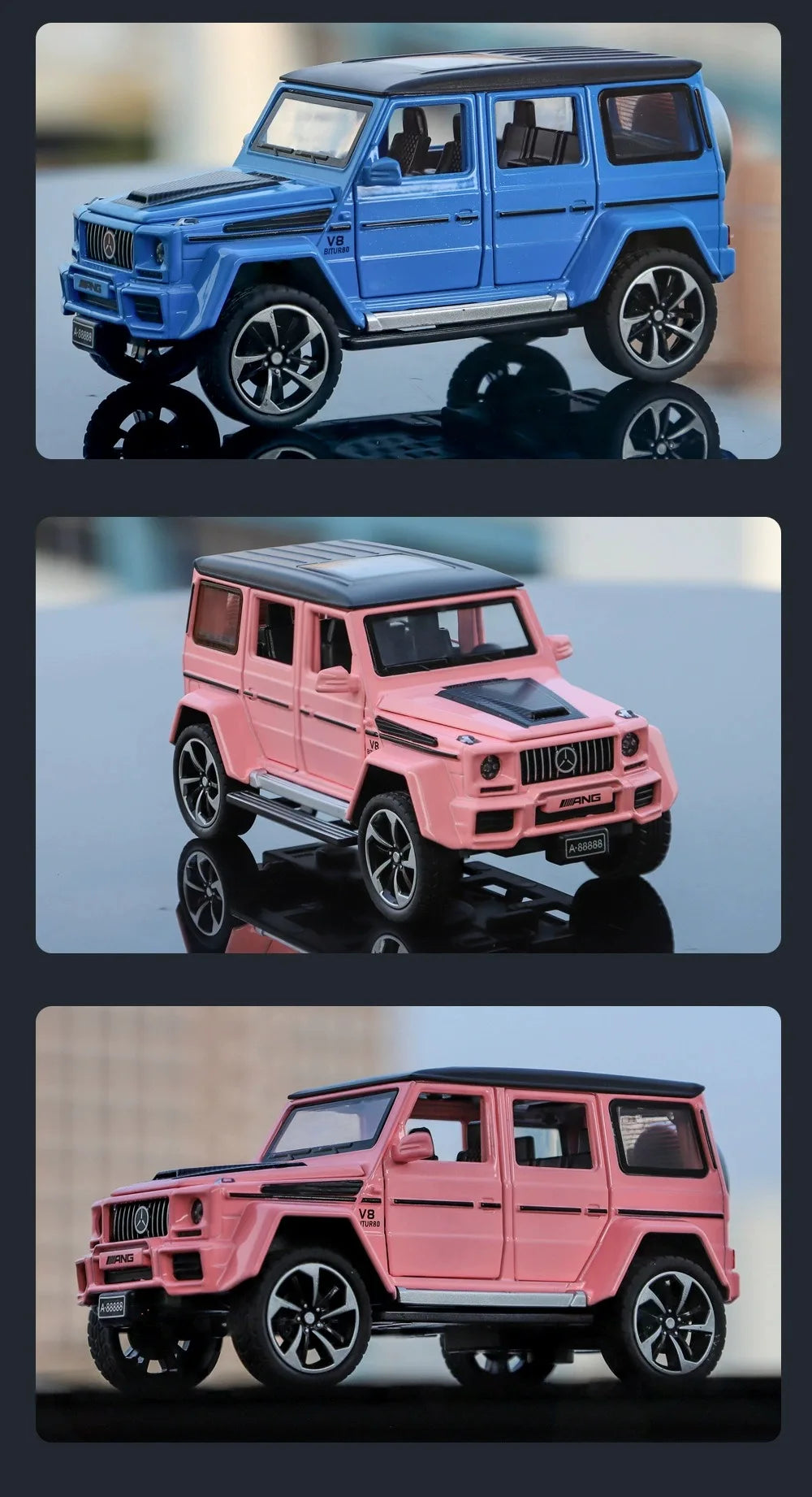 Mercedes-Benz G63 1:32 – Miniature Tout-Terrain Brabus Métal | Son & Lumière