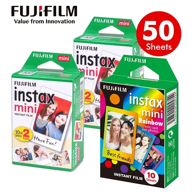 Fujifilm Instax Mini – Films Photo Instantanés (10 à 100 Feuilles + Éditions Spéciales)