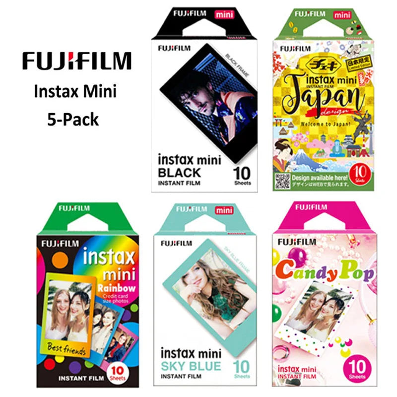 Fujifilm Instax Mini – Films Photo Instantanés (10 à 100 Feuilles + Éditions Spéciales)